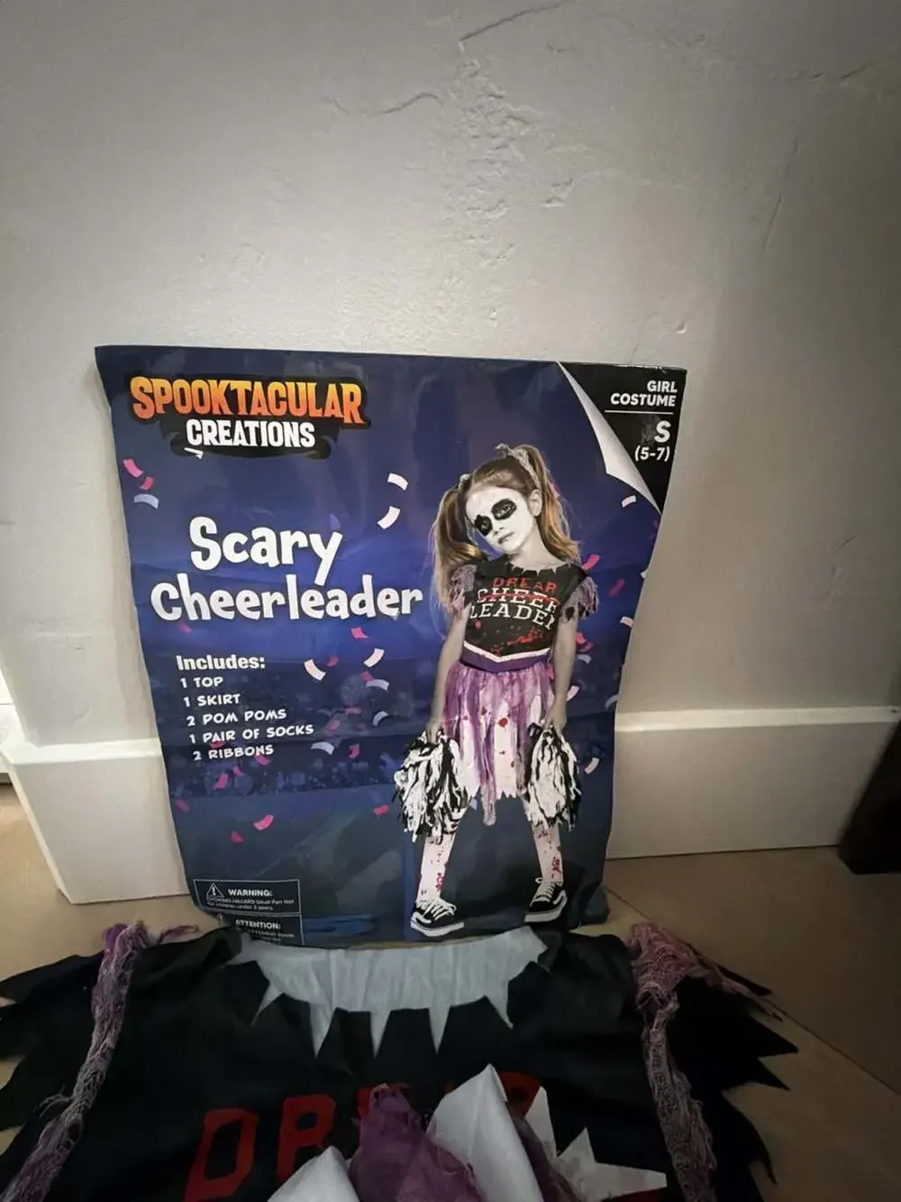 Spooktacular Creations Girls Scary Zombie Cheerleader HalloweenSize Small 5-7